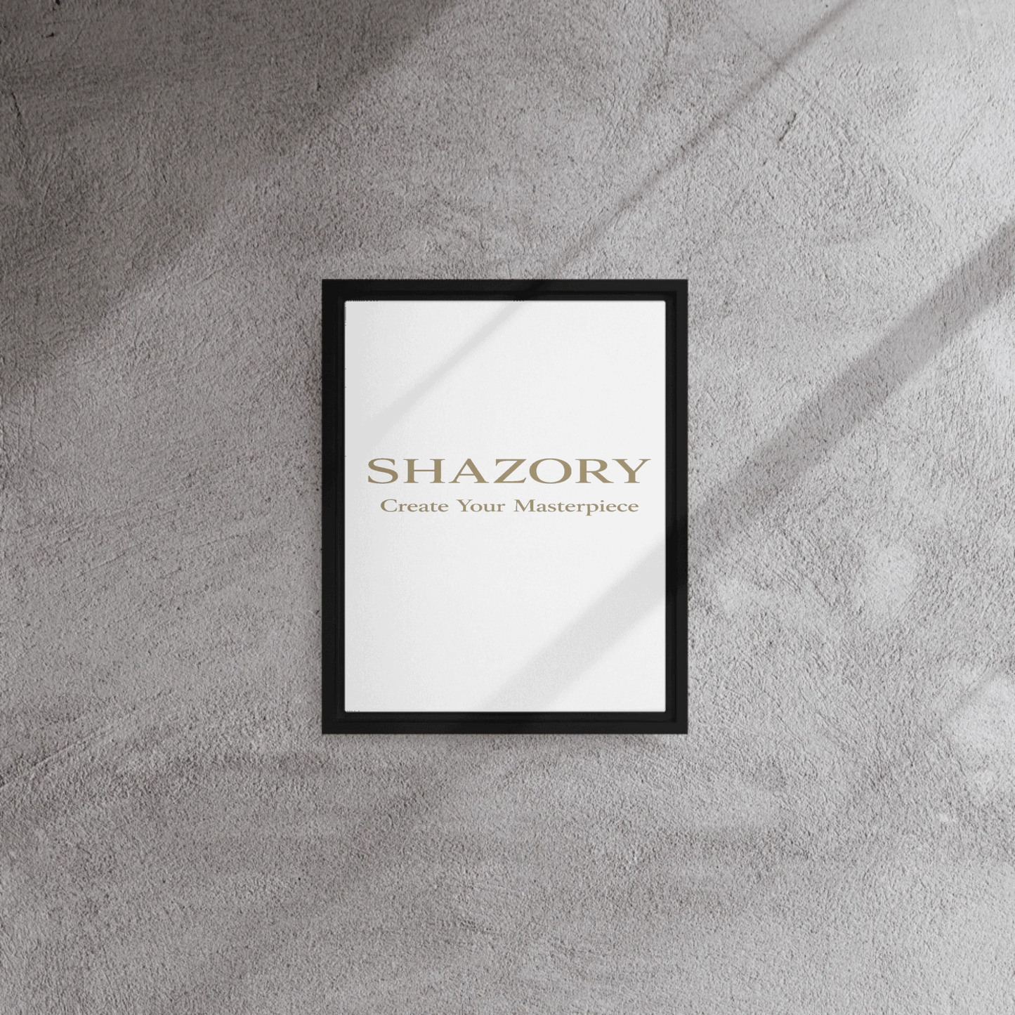 Shazory Custom Framed Canvas Wall Art — 16x16 inch square presentation
