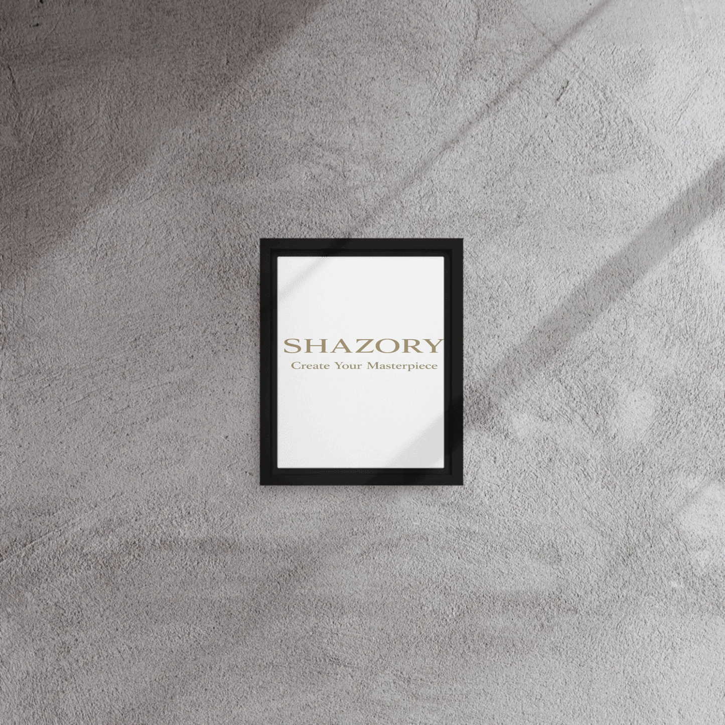Shazory Custom Framed Canvas Wall Art — rubber pad backing close-up