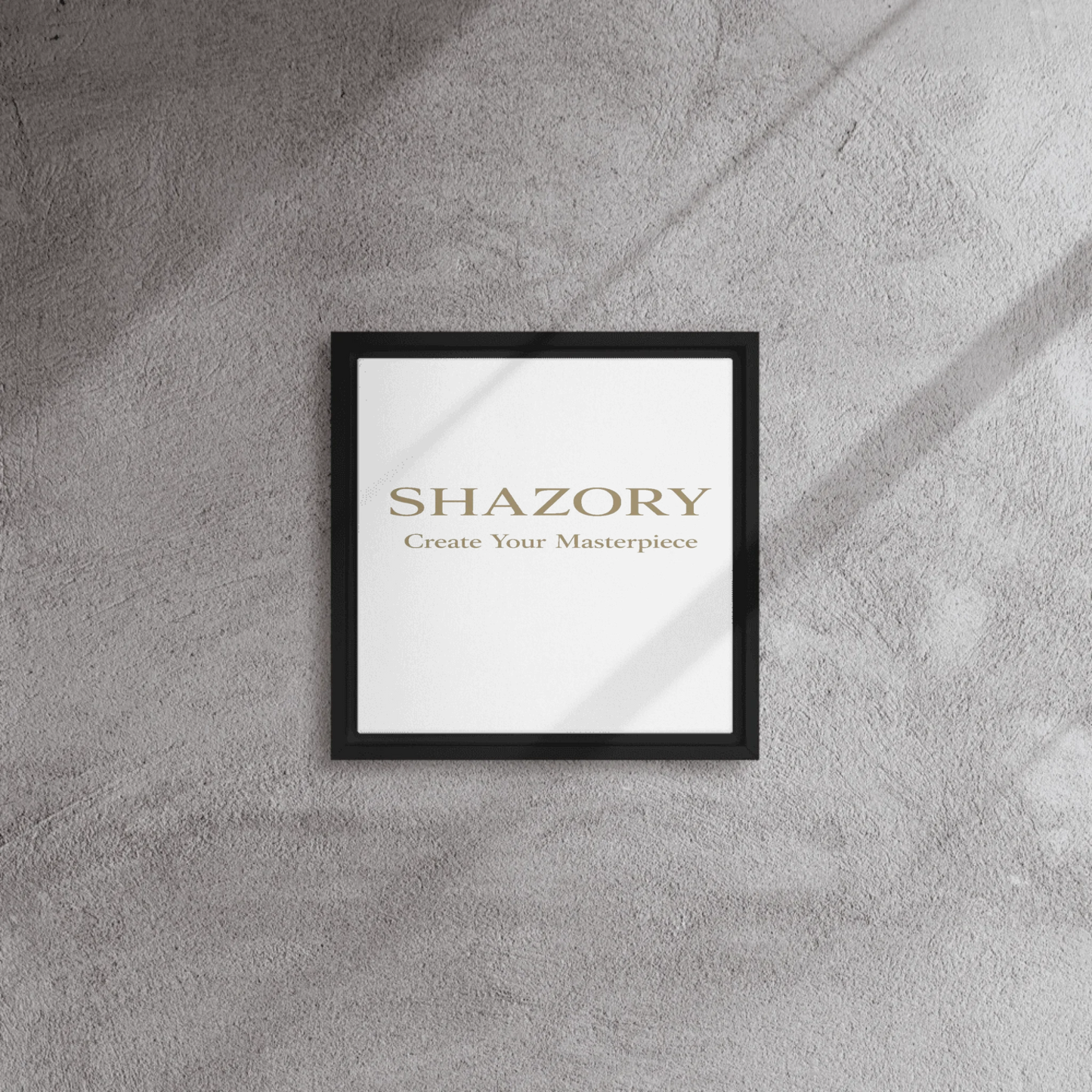 Shazory Custom Framed Canvas Wall Art — corner frame detail