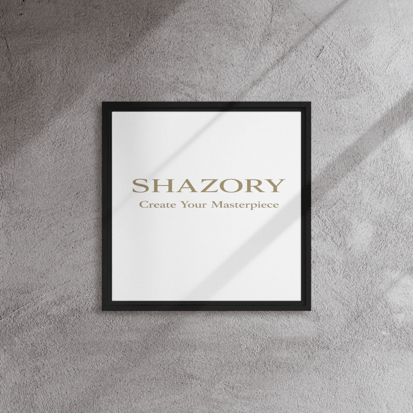 Shazory Custom Framed Canvas Wall Art — wall mounted lifestyle context
