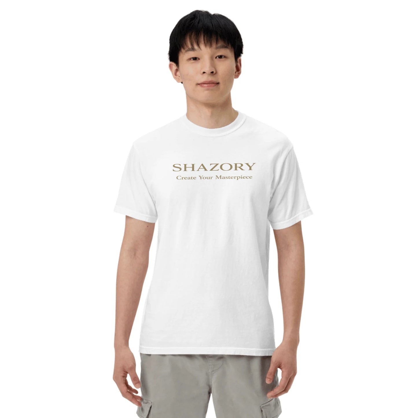 Shazory Custom Comfort Colors 1717 Tee — twill-taped neck construction detail