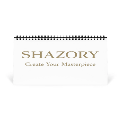 Shazory Custom Desk Calendar — standalone tent display