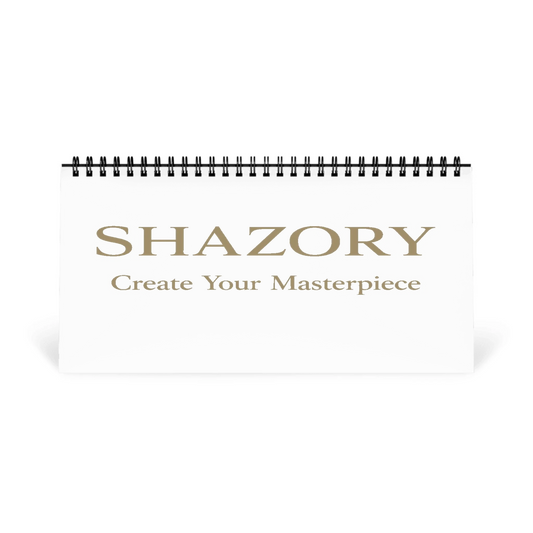 Shazory Custom Desk Calendar — tabletop tent freestanding design