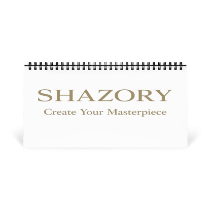 Shazory Custom Desk Calendar — size comparison reference