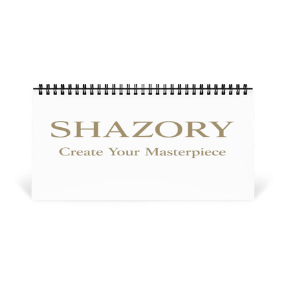 Shazory Custom Desk Calendar — 250gsm satin paper close-up