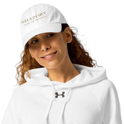 Shazory Custom Under Armour Dad Hat — HeatGear sweatband interior detail