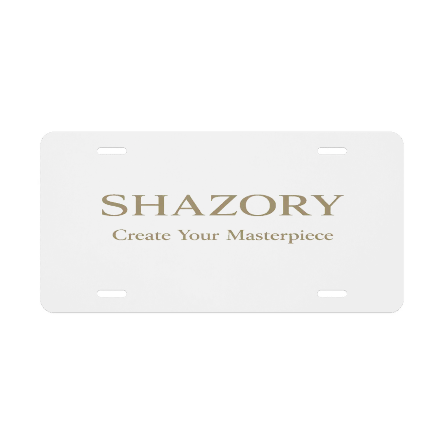 Shazory Custom Vanity Plate — display lifestyle context