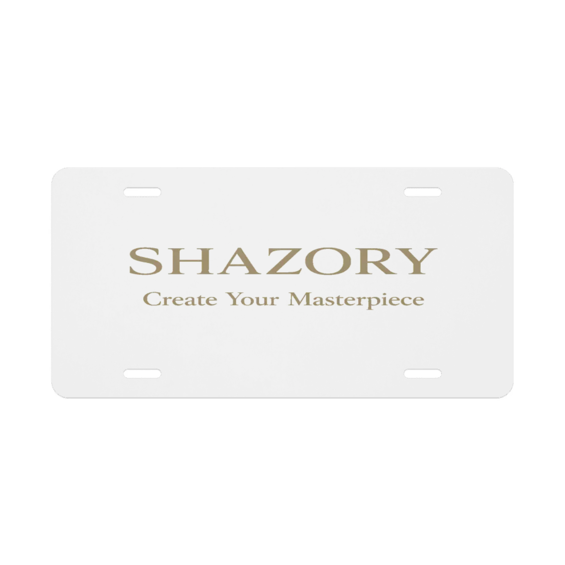 Shazory Custom Vanity Plate — display lifestyle context