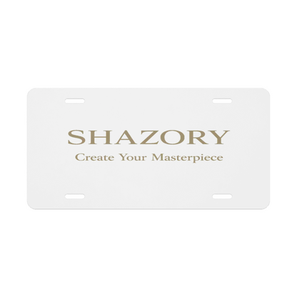 Shazory Custom Vanity Plate — display lifestyle context