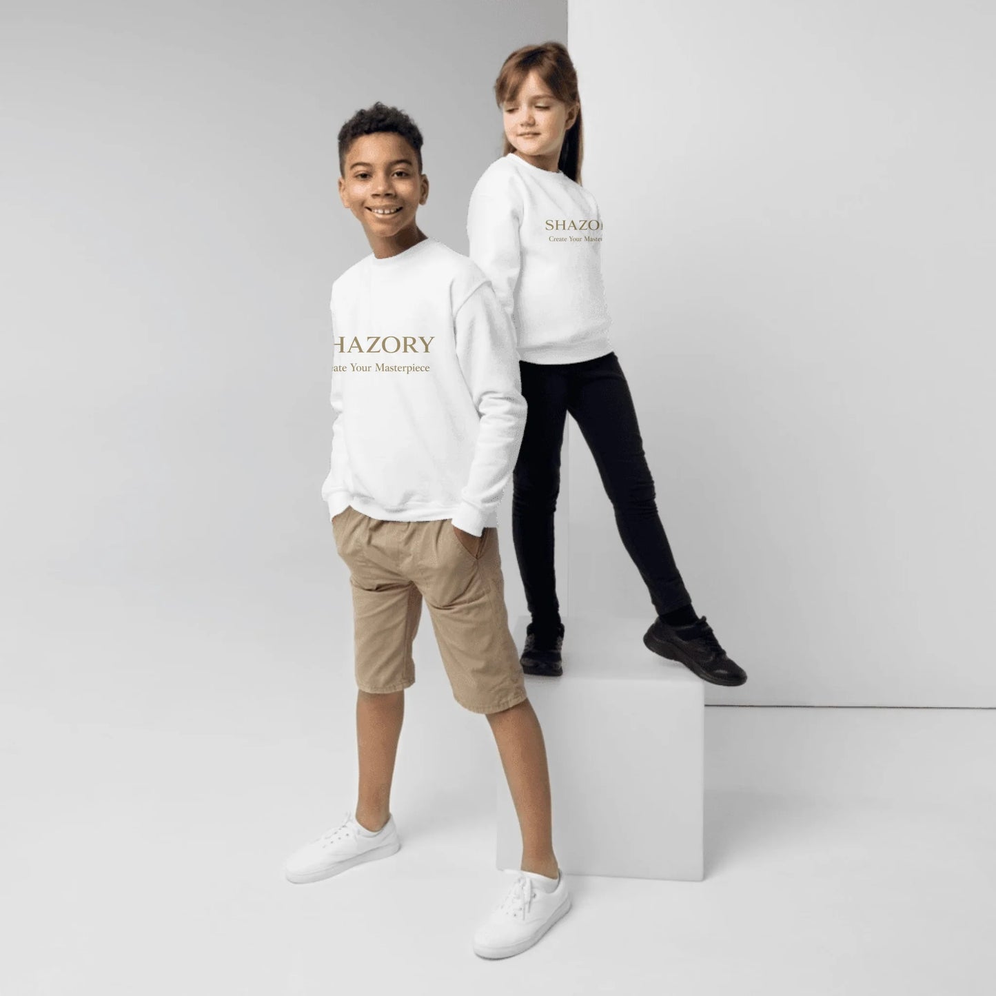 Custom Photo Youth Sweatshirt — Crew Neck | Shazory