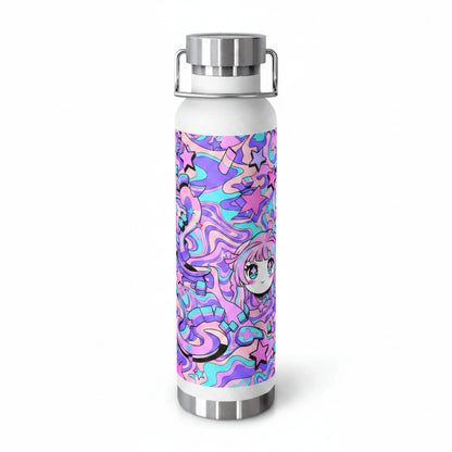 Shazory Custom Copper Vacuum Insulated Bottle — side profile with custom print