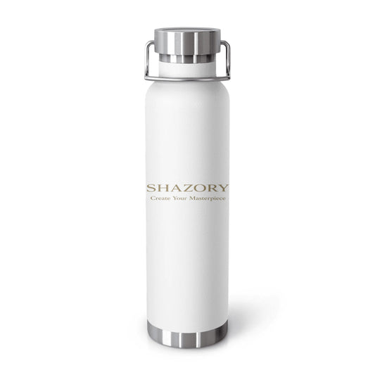 Shazory Custom Copper Vacuum Insulated Bottle — main view of personalized 22 oz bottle