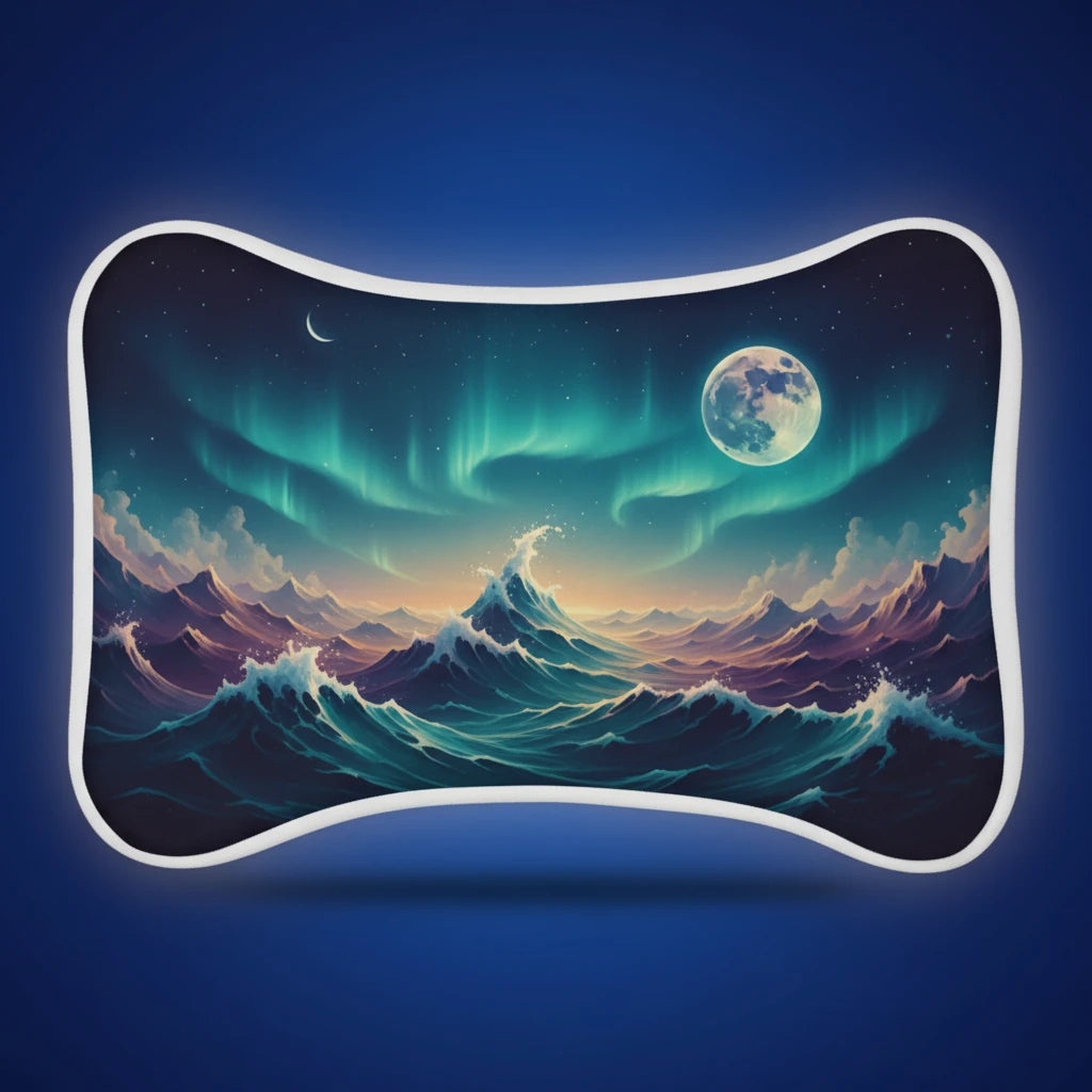 Shazory Custom Pet Feeding Mat — bone shape silhouette with custom print