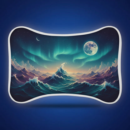 Shazory Custom Pet Feeding Mat — bone shape silhouette with custom print