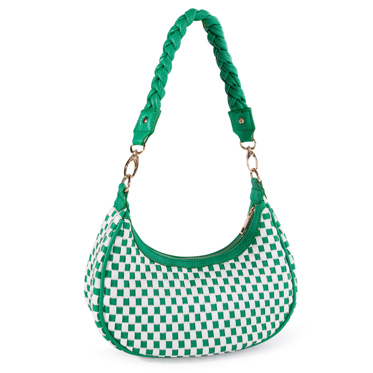 Shazory woven hobo bag back view