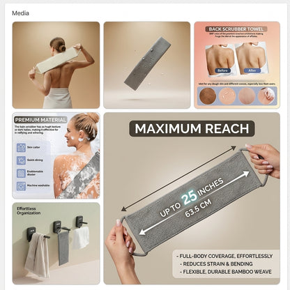 Shazory bamboo back scrubber product overview