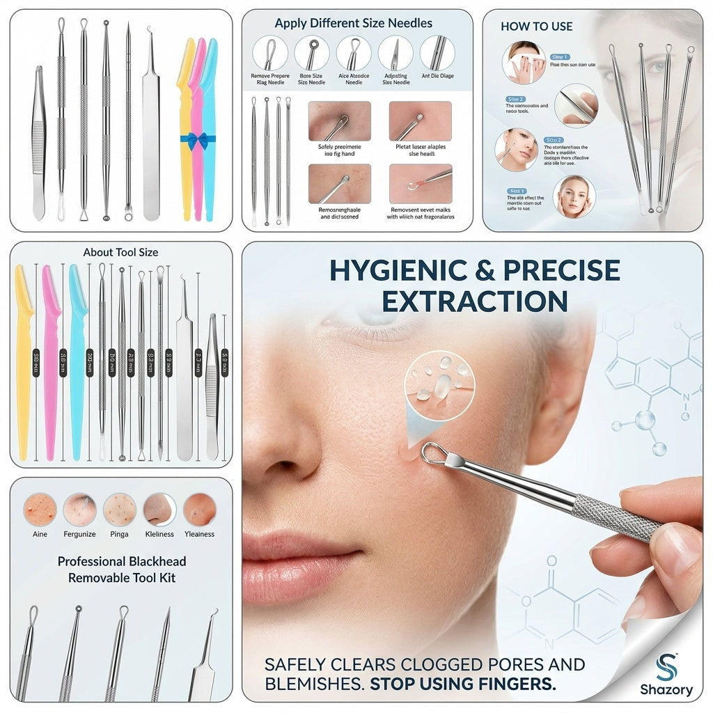 Shazory blackhead remover kit tool components view