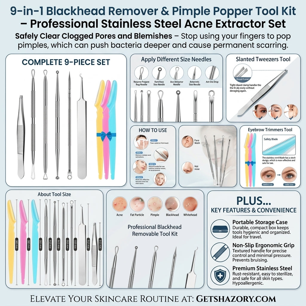 Shazory blackhead remover kit packaging view
