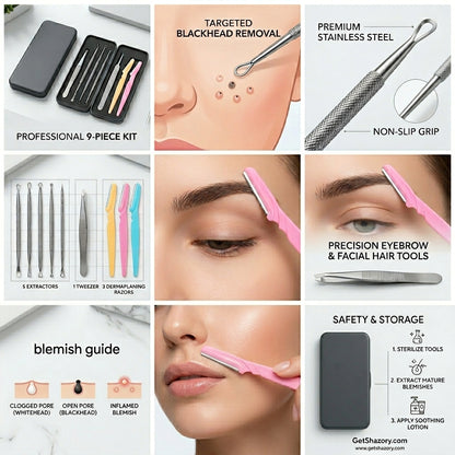Shazory blackhead remover kit case open detail