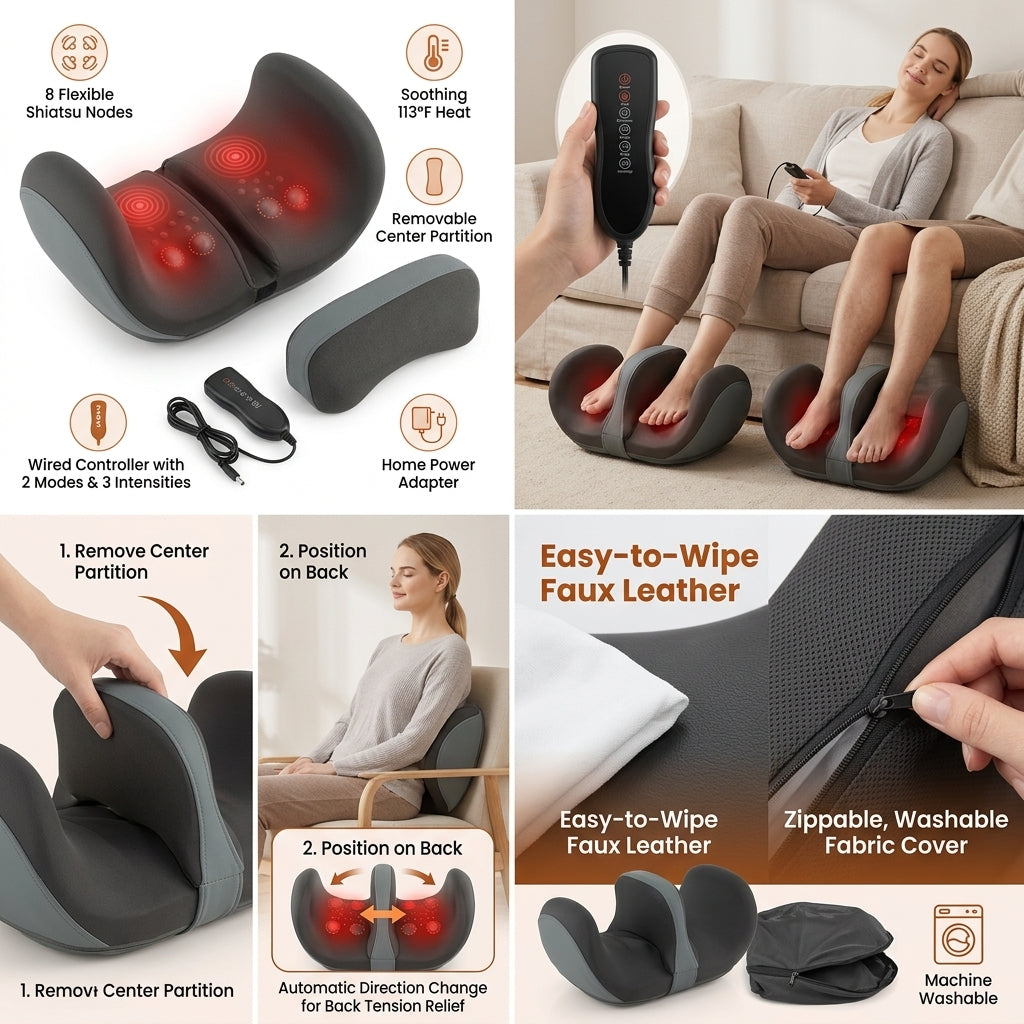 Shazory foot massager removable cover feature