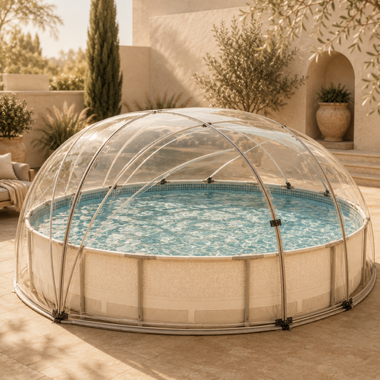 Shazory 16-Foot Retractable Pool Cover Dome, available at getshazory.com