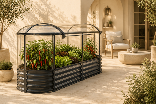 Raised Garden Bed with Greenhouse Cover