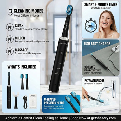Shazory sonic toothbrush package contents