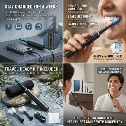 Shazory sonic toothbrush handle detail view