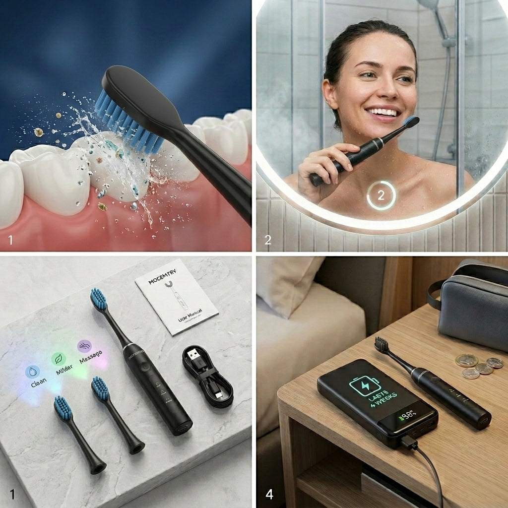 Shazory sonic toothbrush USB charging detail