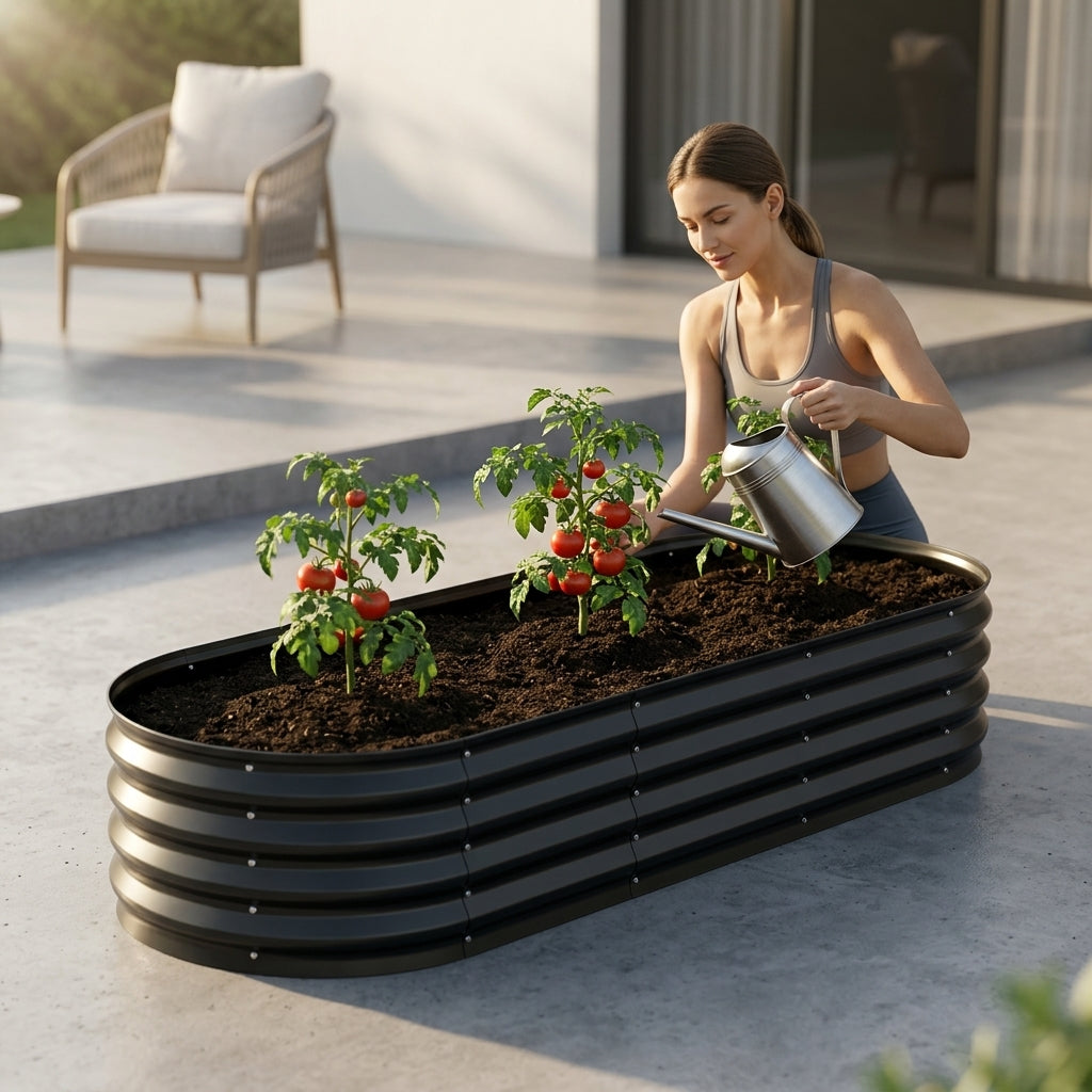 Shazory raised garden bed full structure view