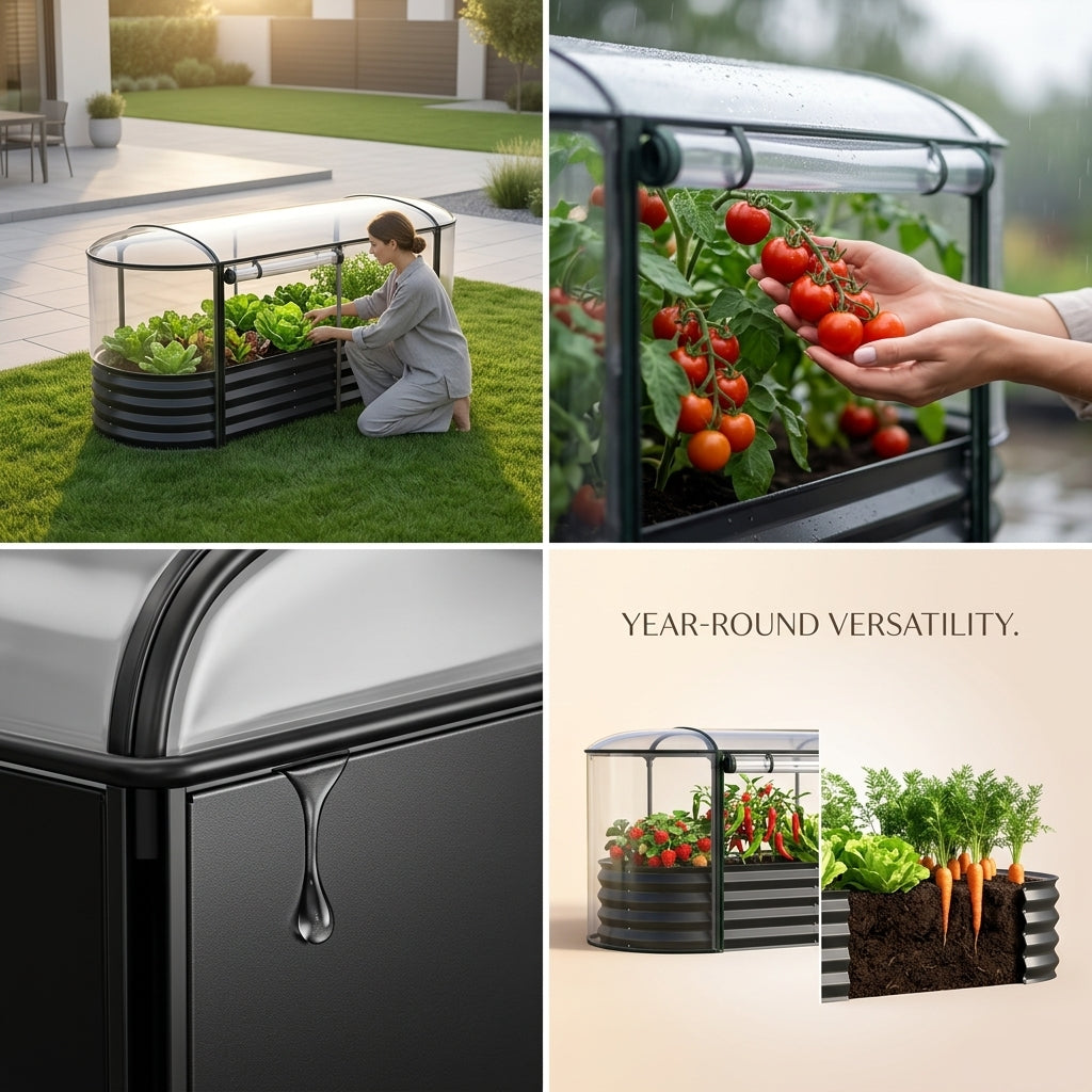 Shazory raised garden bed frame construction