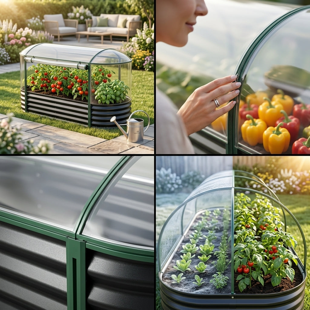 Shazory raised garden bed angle and proportion view