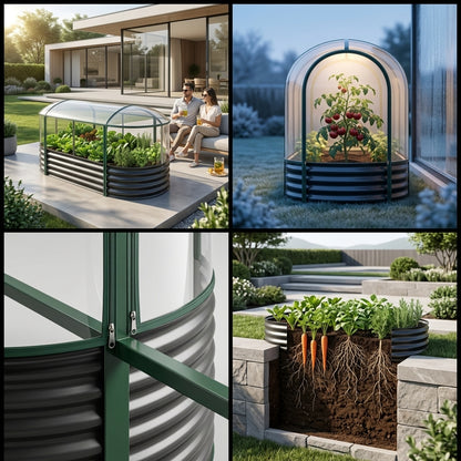 Shazory raised garden bed dimensions overview