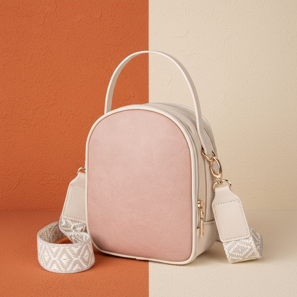 Shop a triple-zip vegan leather crossbody bag with handle, adjustable strap, compact storage, and polished everyday organization. Free shipping.