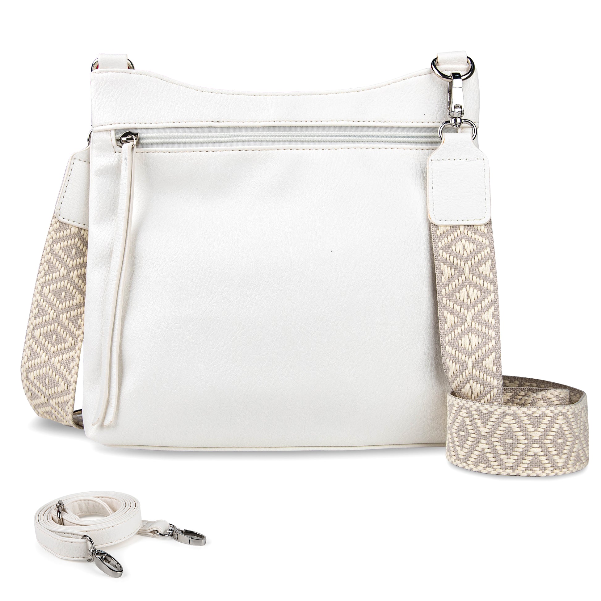Shazory multi-pocket crossbody bag dimensions overview