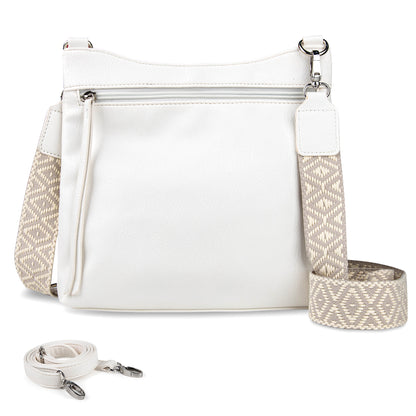 Shazory multi-pocket crossbody bag dimensions overview
