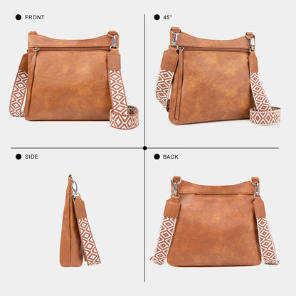 Shazory multi-pocket crossbody bag pocket detail