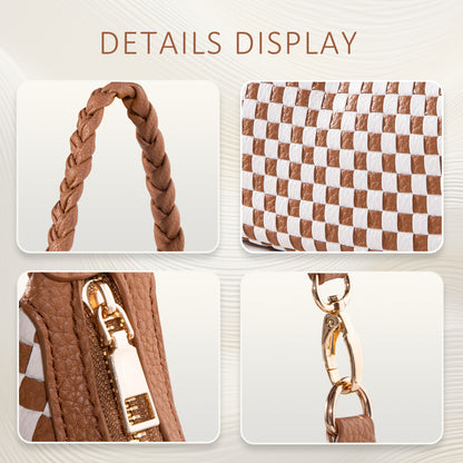 Shazory woven hobo bag styled lifestyle photo