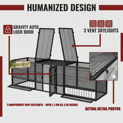 Shazory chicken coop interior space and frame detail