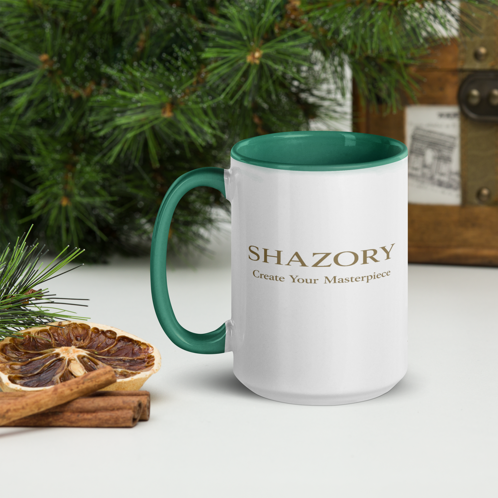 Front view of personalized color inside mug — coffee gift for everyday use