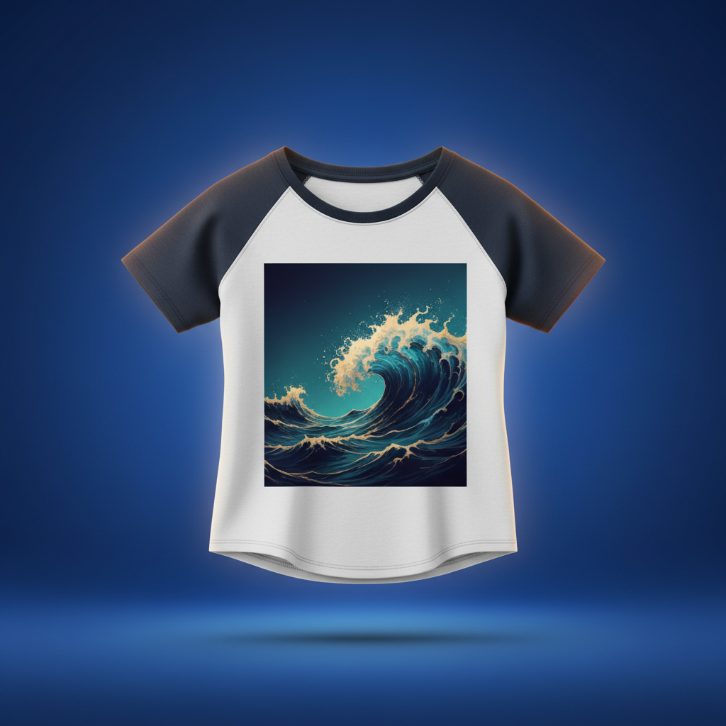 Custom fitted baby tee with personalized photo or design from Shazory