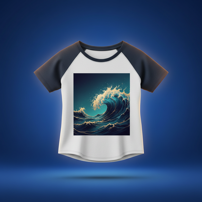 Custom fitted baby tee with personalized photo or design from Shazory